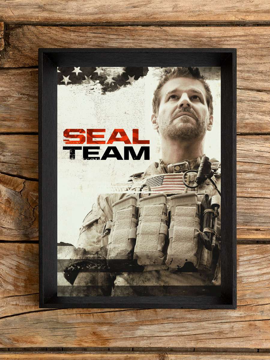 SEAL Team Dizi Tablo Siyah Çerçeveli Dizi Poster Duvar Tablo