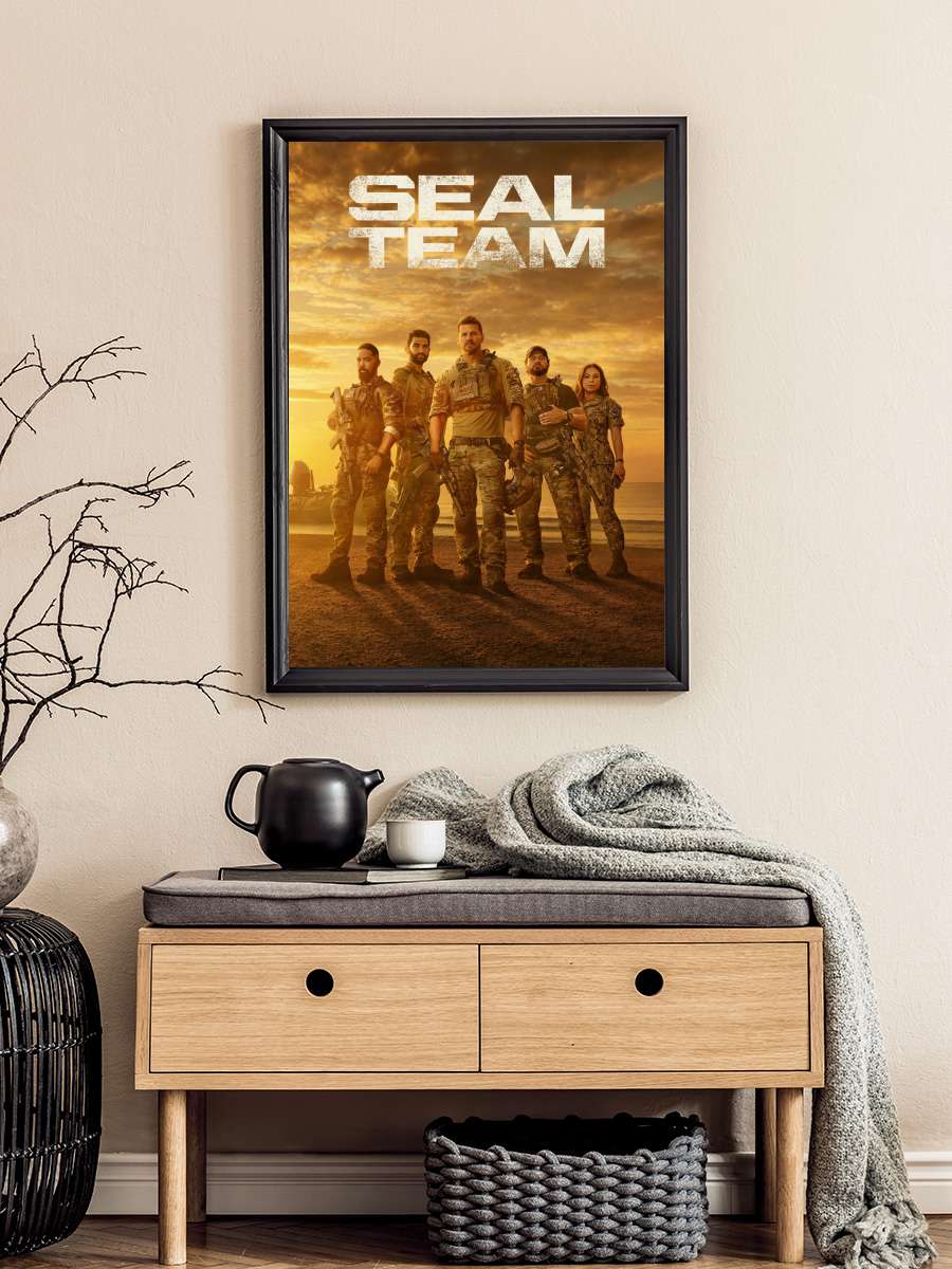 SEAL Team Dizi Tablo Siyah Çerçeveli Dizi Poster Duvar Tablo