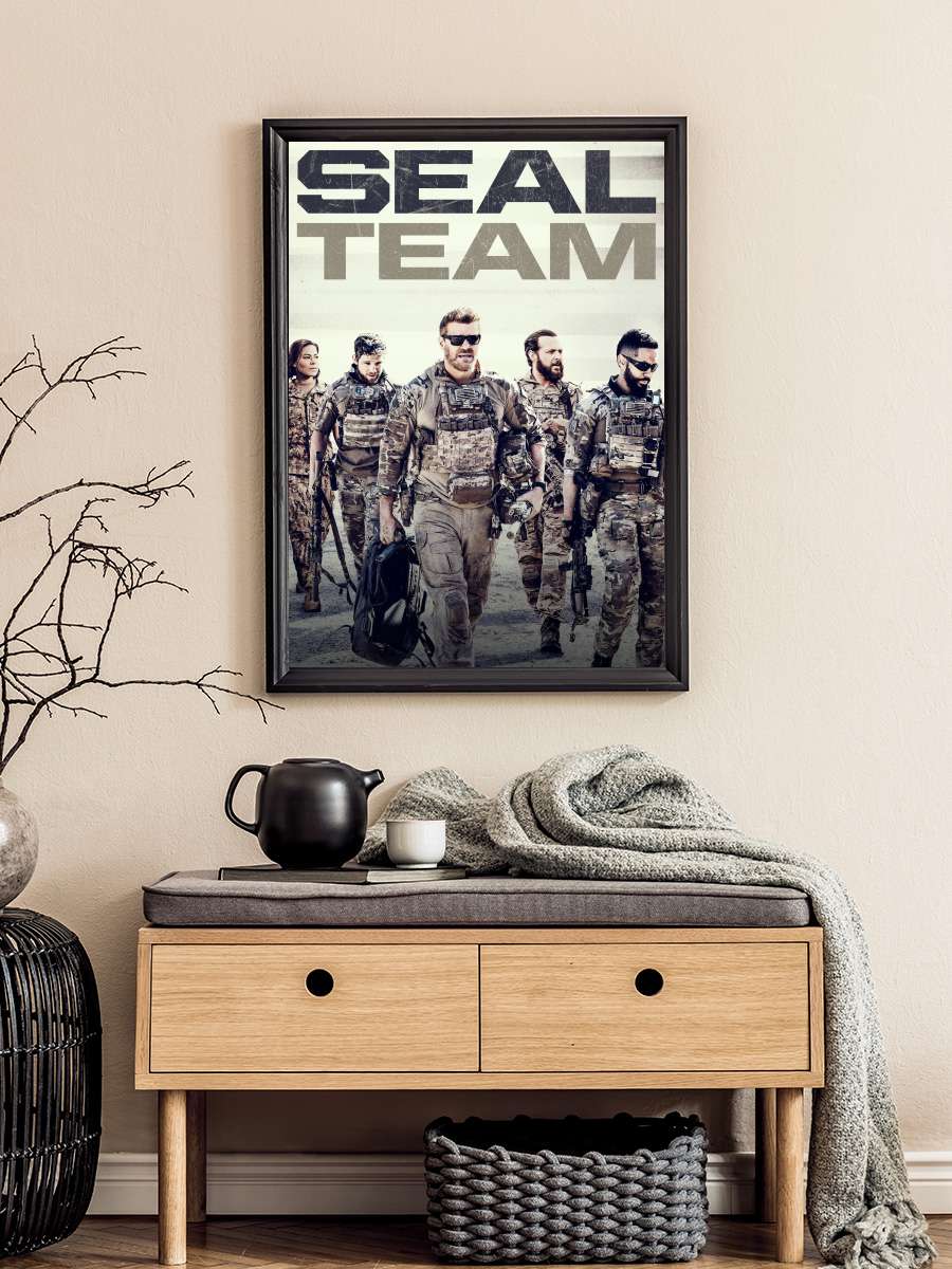 SEAL Team Dizi Tablo Siyah Çerçeveli Dizi Poster Duvar Tablo