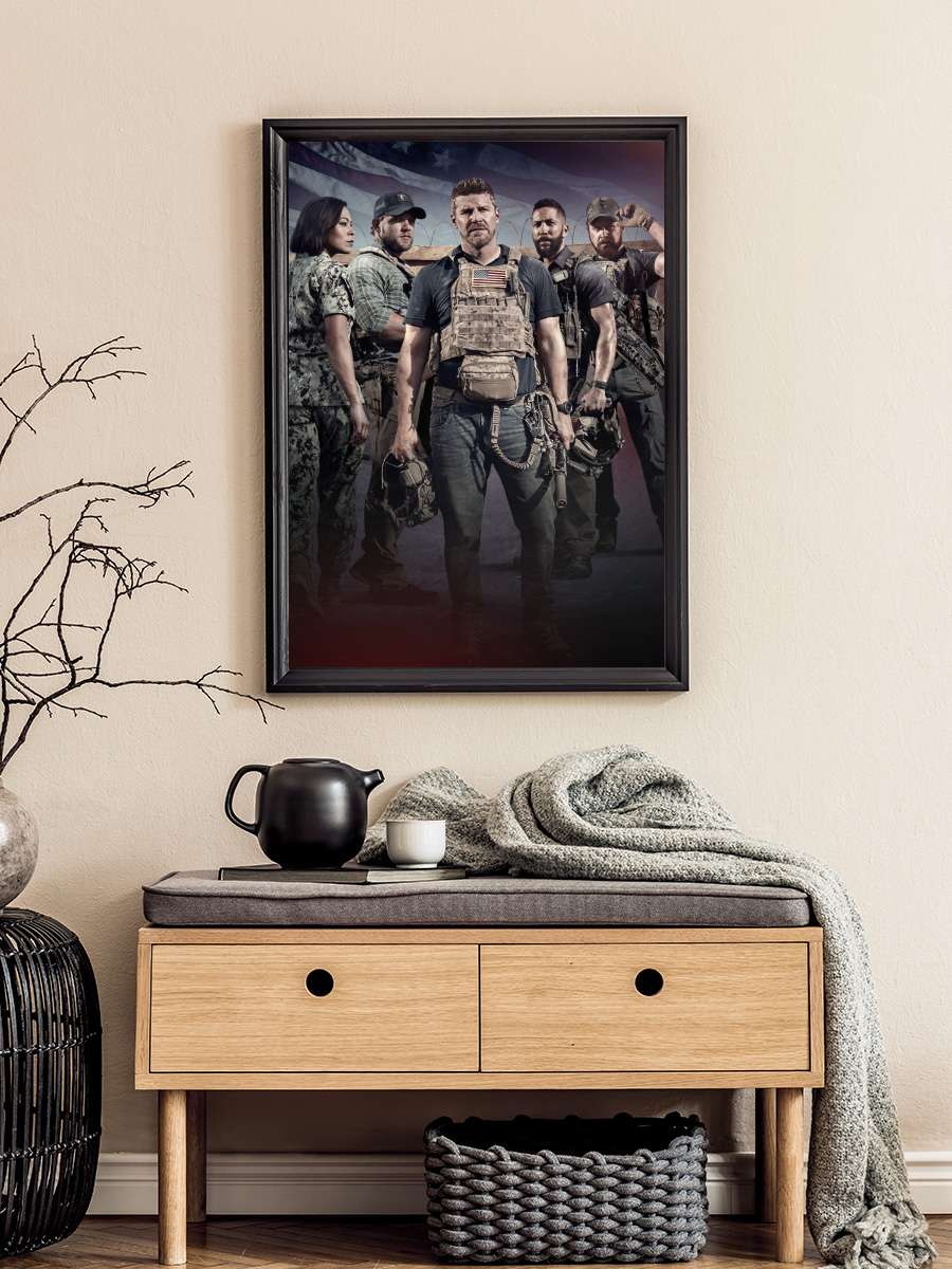 SEAL Team Dizi Tablo Siyah Çerçeveli Dizi Poster Duvar Tablo