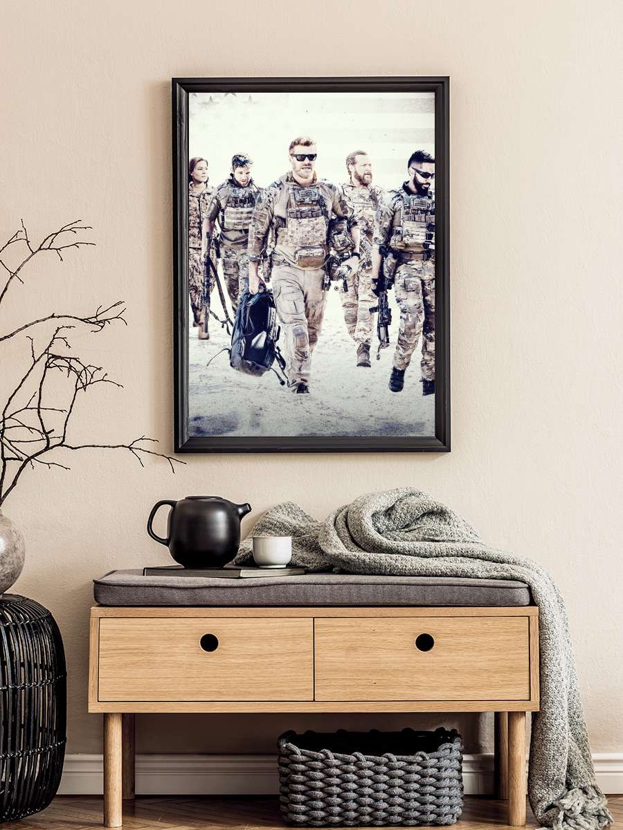 SEAL Team Dizi Tablo Siyah Çerçeveli Dizi Poster Duvar Tablo