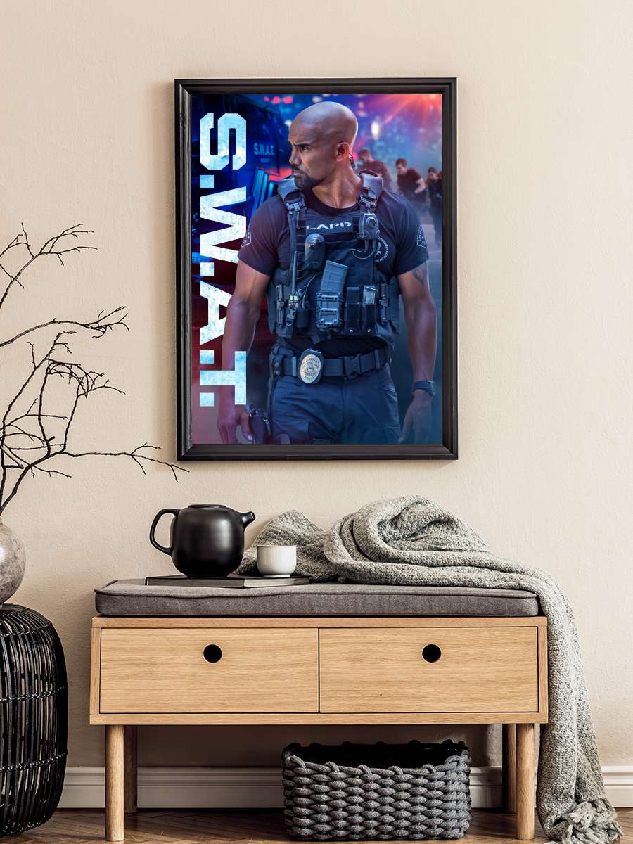 S.W.A.T. Dizi Tablo Siyah Çerçeveli Dizi Poster Duvar Tablo