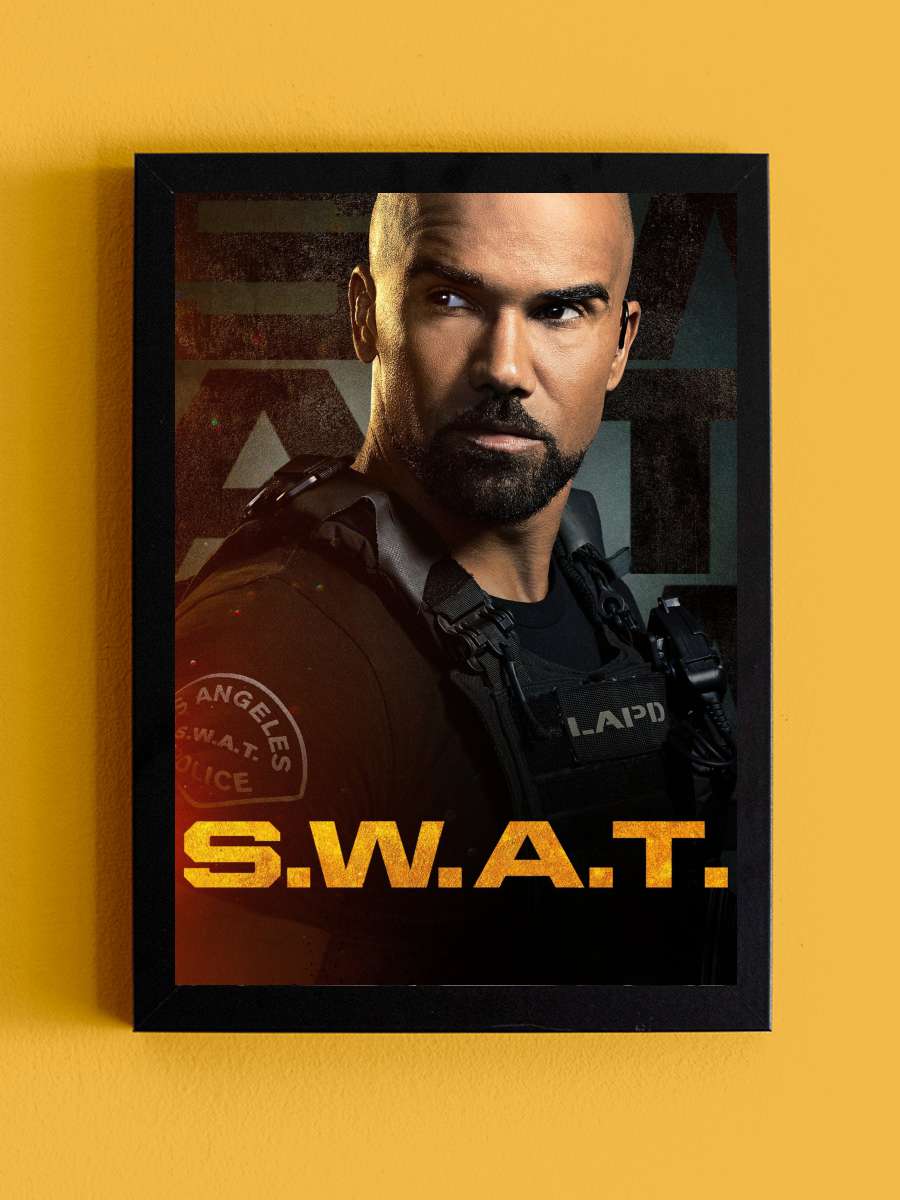 S.W.A.T. Dizi Tablo Siyah Çerçeveli Dizi Poster Duvar Tablo