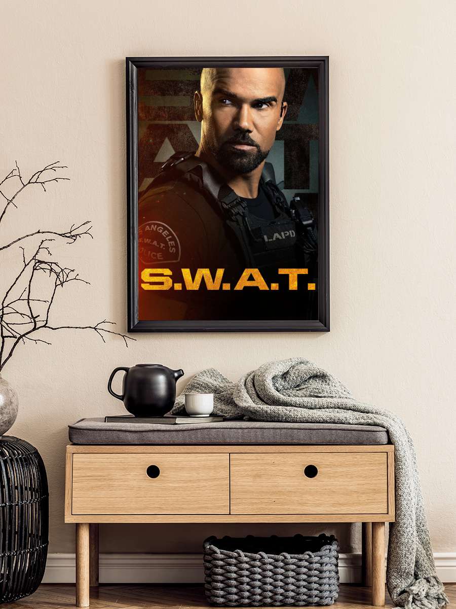 S.W.A.T. Dizi Tablo Siyah Çerçeveli Dizi Poster Duvar Tablo