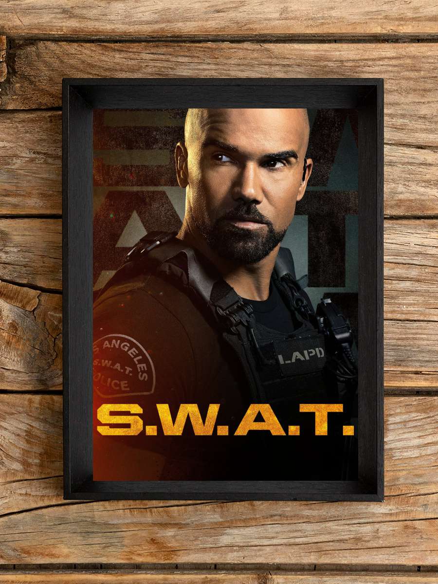 S.W.A.T. Dizi Tablo Siyah Çerçeveli Dizi Poster Duvar Tablo