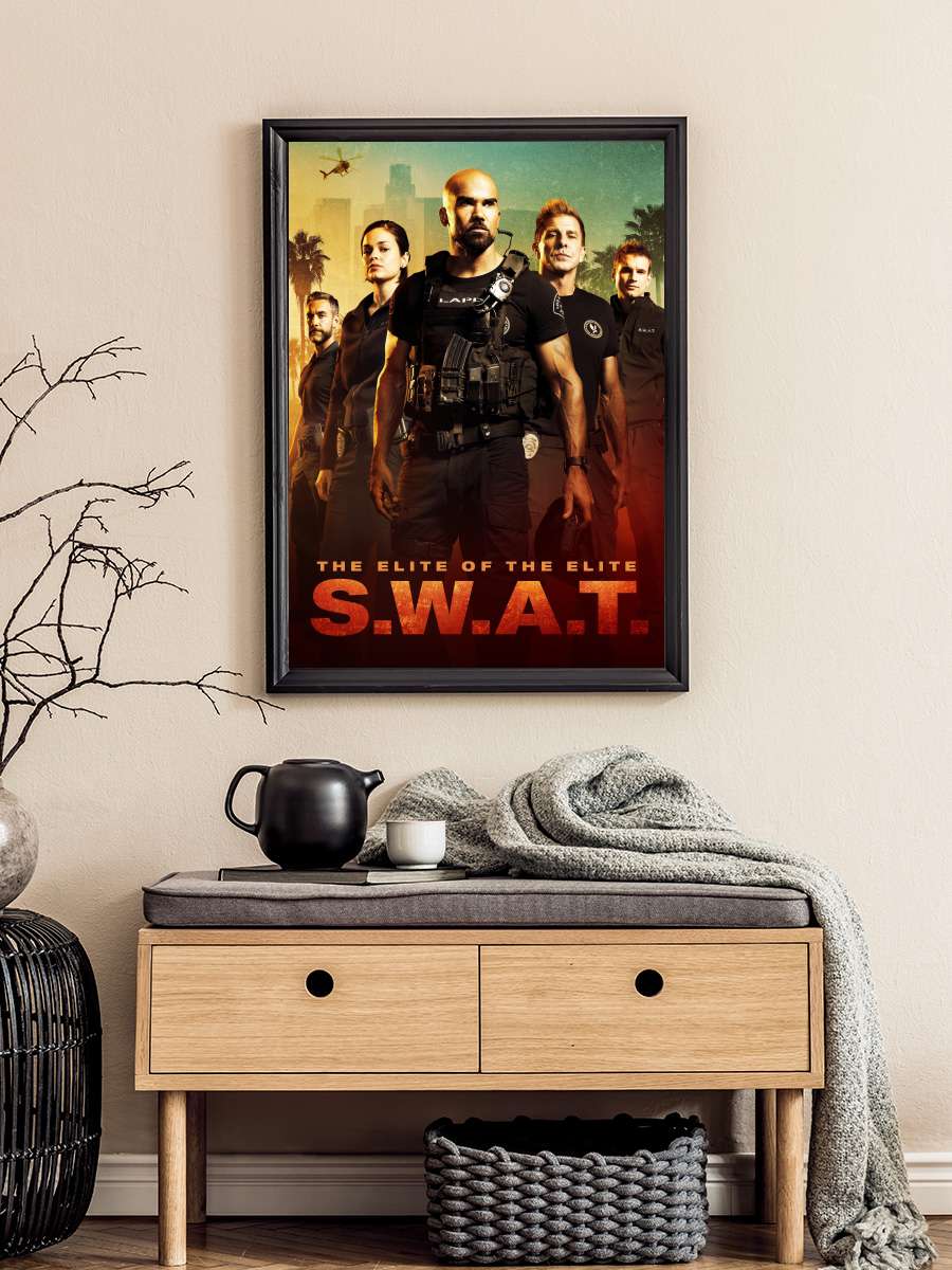 S.W.A.T. Dizi Tablo Siyah Çerçeveli Dizi Poster Duvar Tablo