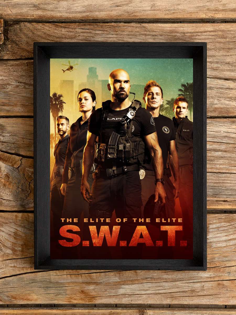 S.W.A.T. Dizi Tablo Siyah Çerçeveli Dizi Poster Duvar Tablo