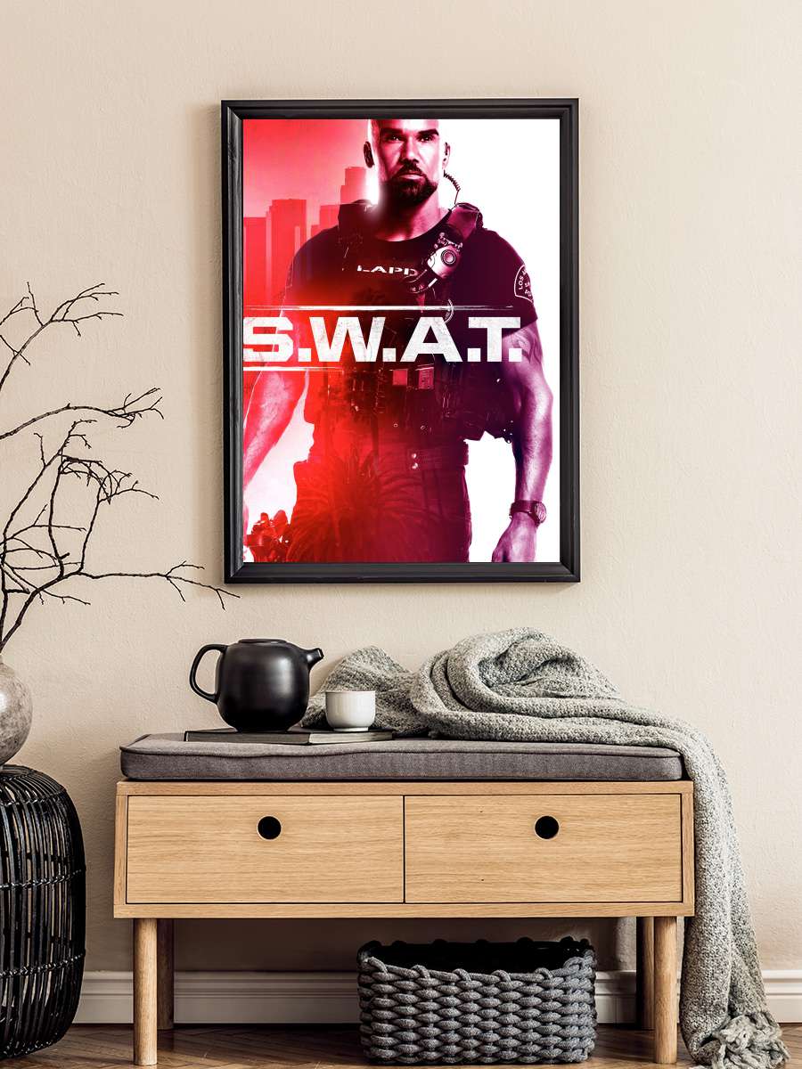 S.W.A.T. Dizi Tablo Siyah Çerçeveli Dizi Poster Duvar Tablo