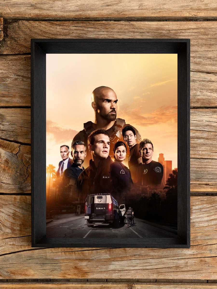 S.W.A.T. Dizi Tablo Siyah Çerçeveli Dizi Poster Duvar Tablo