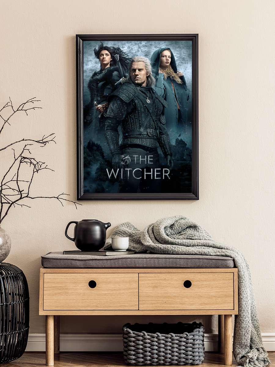 The Witcher Dizi Tablo Siyah Çerçeveli Dizi Poster Duvar Tablo