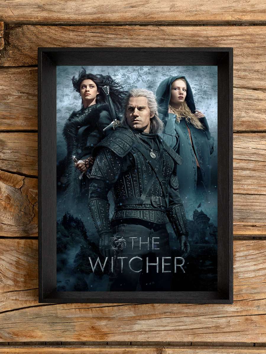 The Witcher Dizi Tablo Siyah Çerçeveli Dizi Poster Duvar Tablo