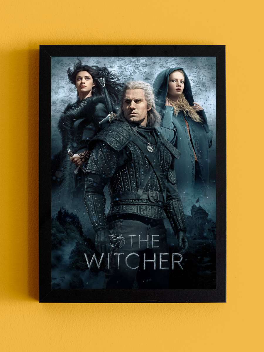 The Witcher Dizi Tablo Siyah Çerçeveli Dizi Poster Duvar Tablo