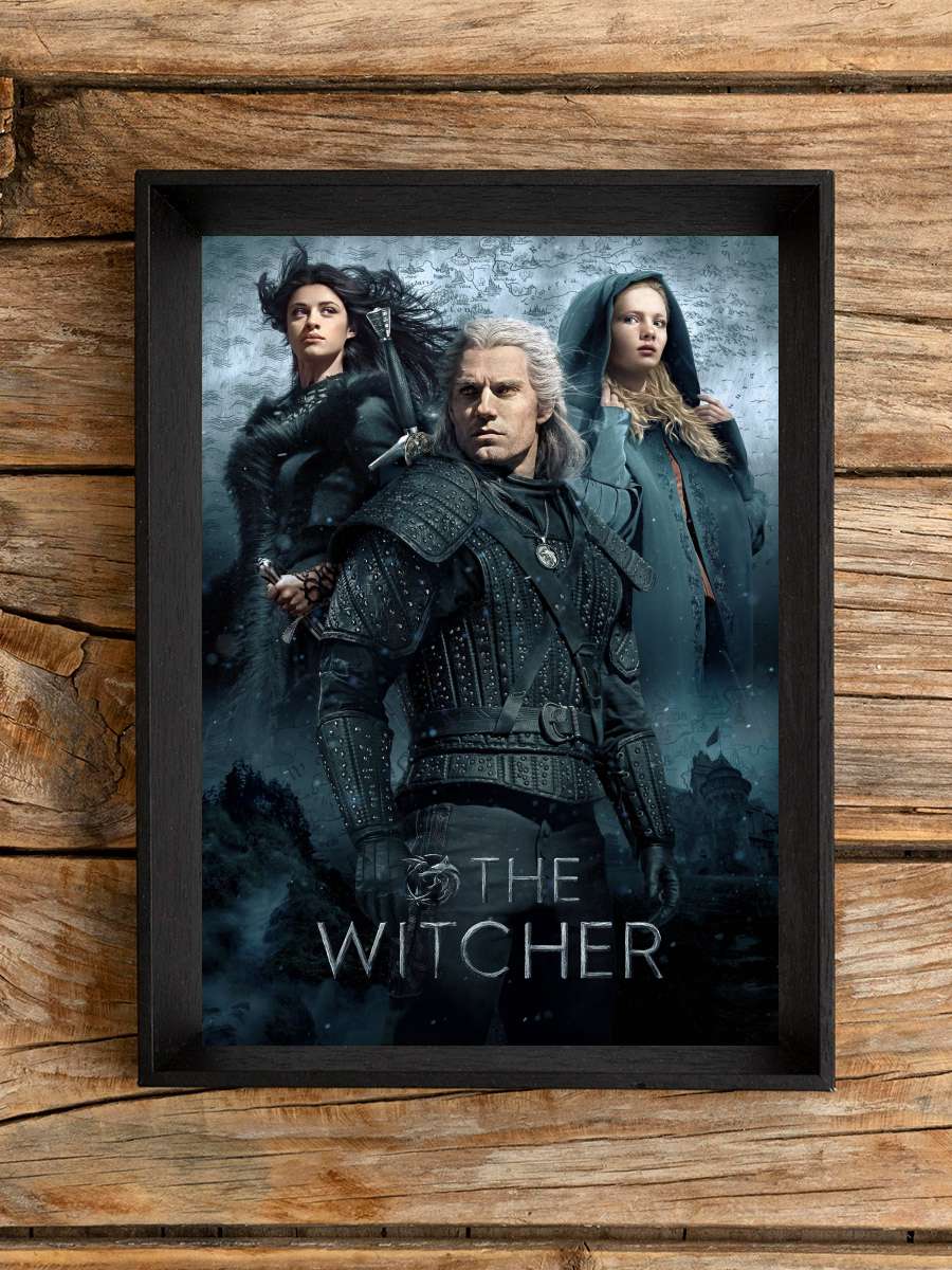 The Witcher Dizi Tablo Siyah Çerçeveli Dizi Poster Duvar Tablo