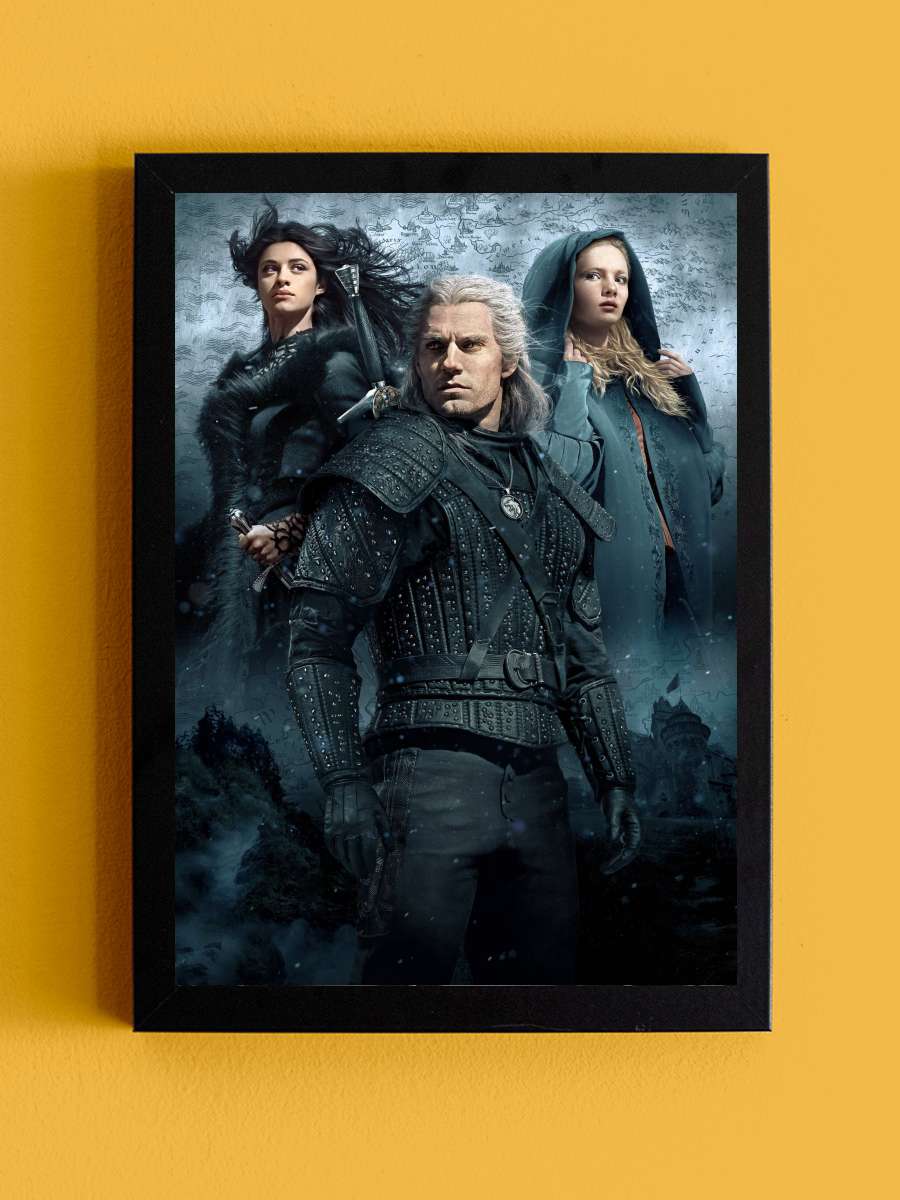 The Witcher Dizi Tablo Siyah Çerçeveli Dizi Poster Duvar Tablo