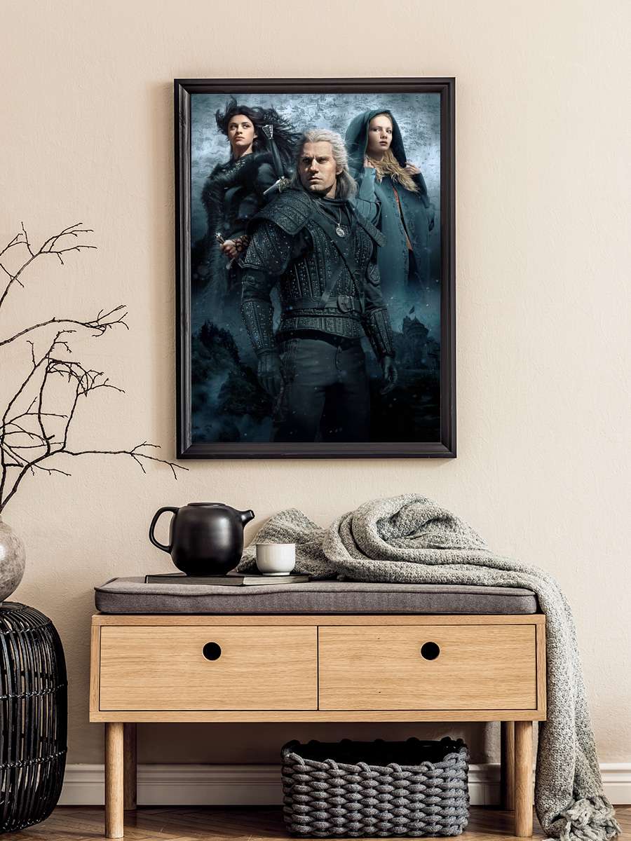 The Witcher Dizi Tablo Siyah Çerçeveli Dizi Poster Duvar Tablo