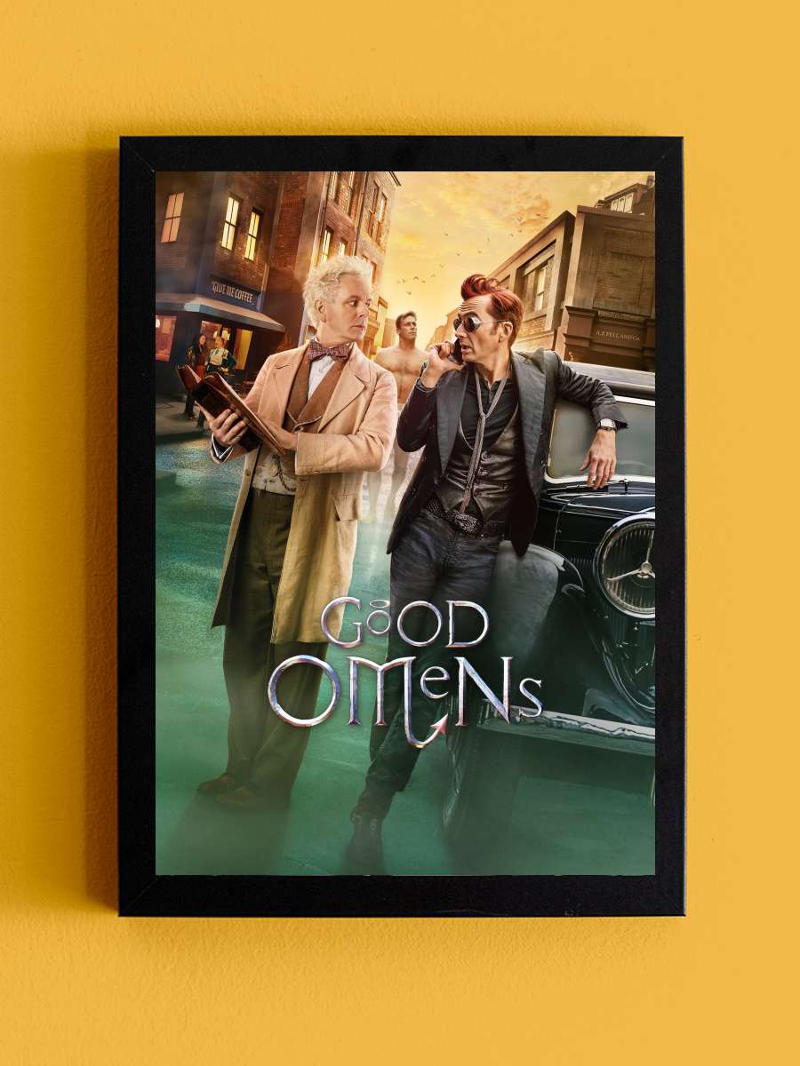 Good Omens Dizi Tablo Siyah Çerçeveli Dizi Poster Duvar Tablo