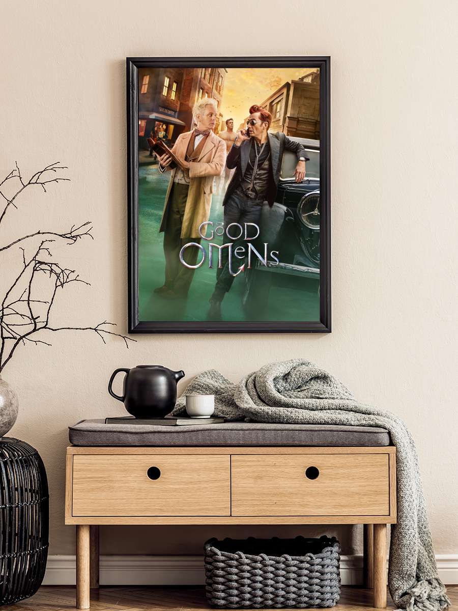 Good Omens Dizi Tablo Siyah Çerçeveli Dizi Poster Duvar Tablo