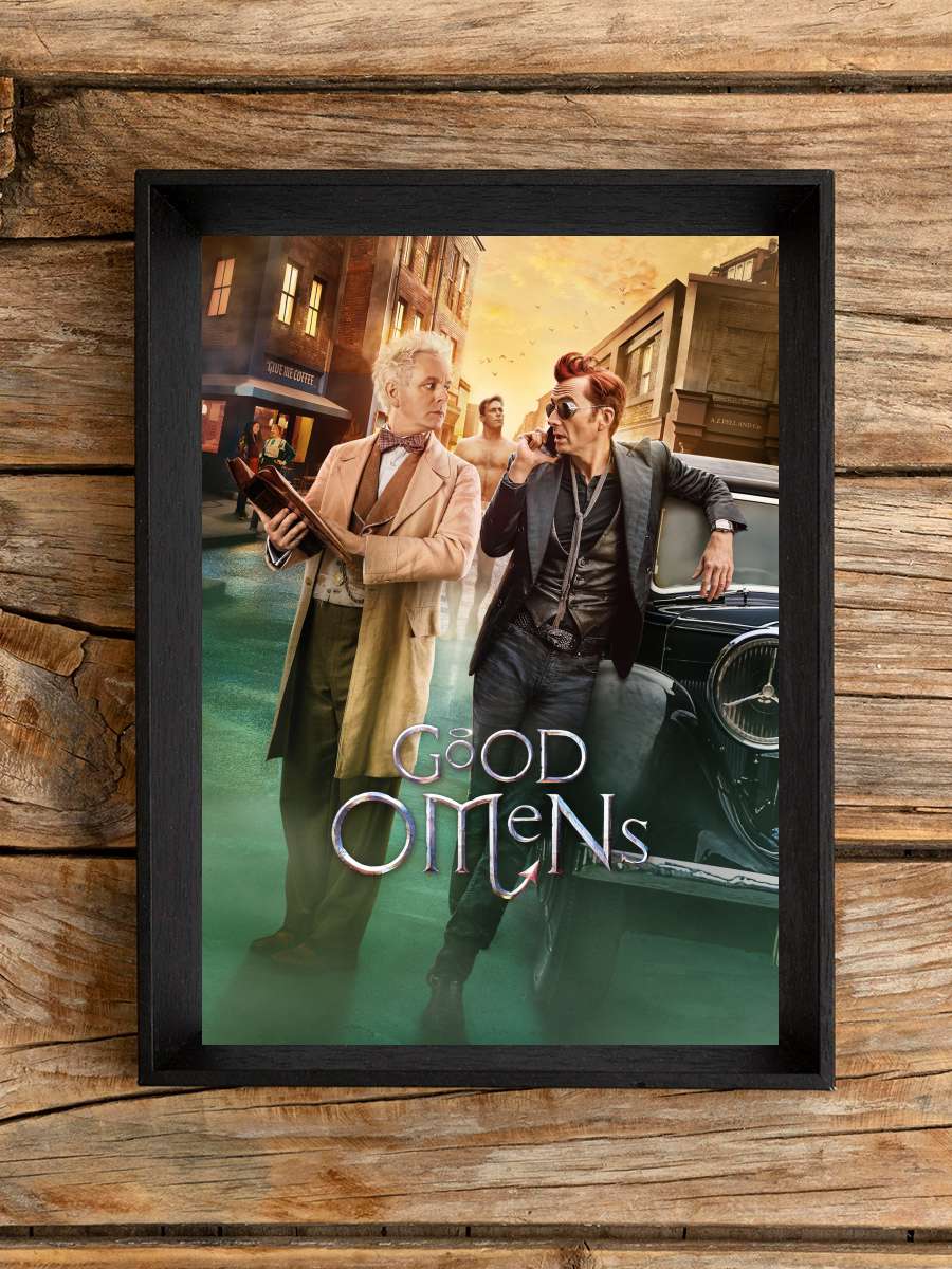 Good Omens Dizi Tablo Siyah Çerçeveli Dizi Poster Duvar Tablo