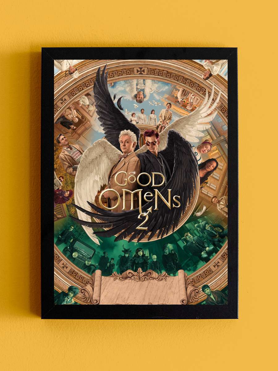 Good Omens Dizi Tablo Siyah Çerçeveli Dizi Poster Duvar Tablo