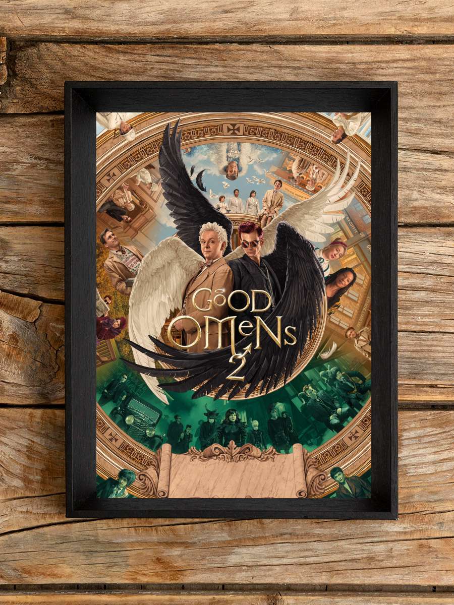 Good Omens Dizi Tablo Siyah Çerçeveli Dizi Poster Duvar Tablo