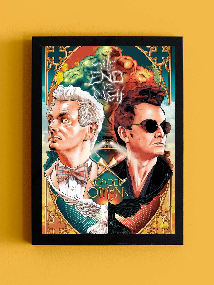 Good Omens Dizi Tablo Siyah Çerçeveli Dizi Poster Duvar Tablo