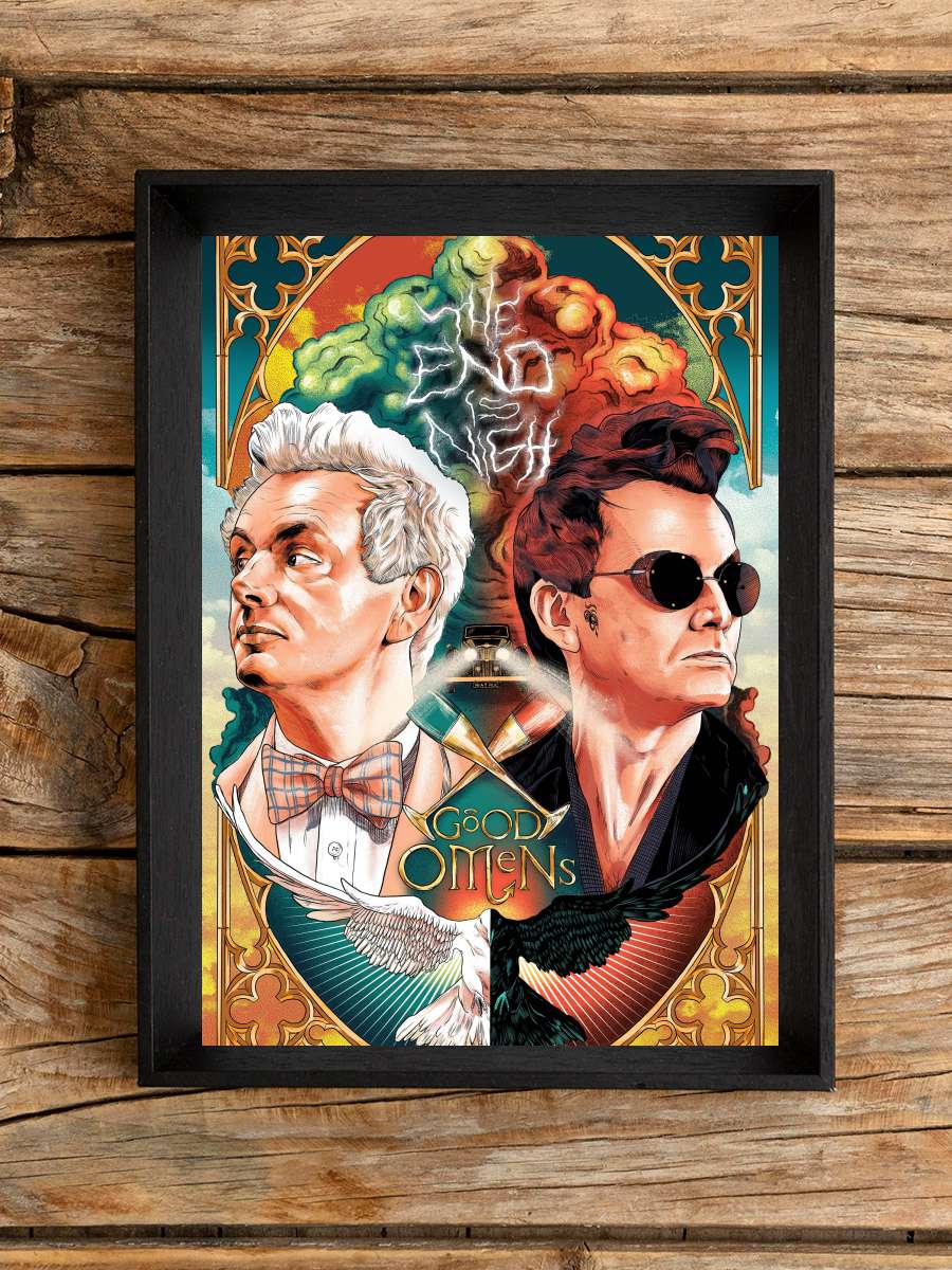 Good Omens Dizi Tablo Siyah Çerçeveli Dizi Poster Duvar Tablo