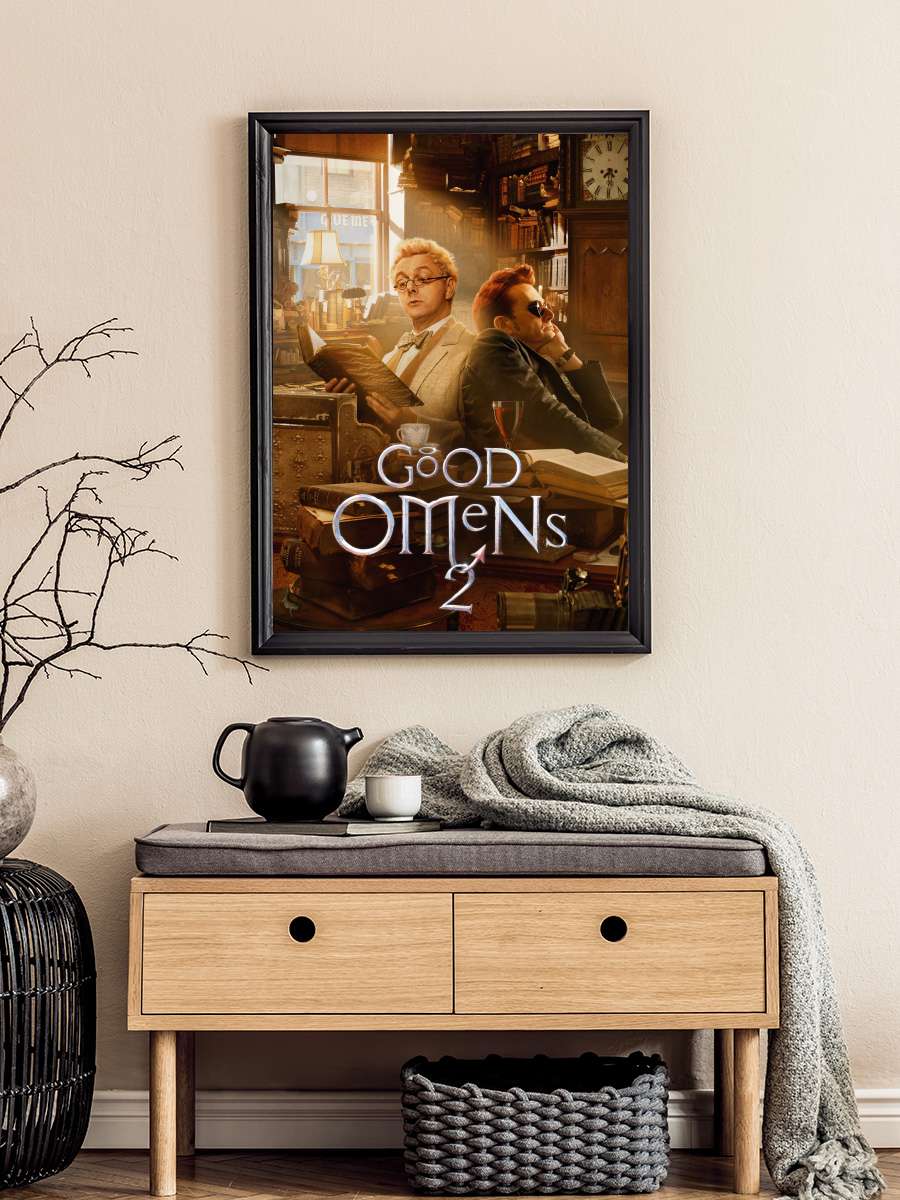 Good Omens Dizi Tablo Siyah Çerçeveli Dizi Poster Duvar Tablo