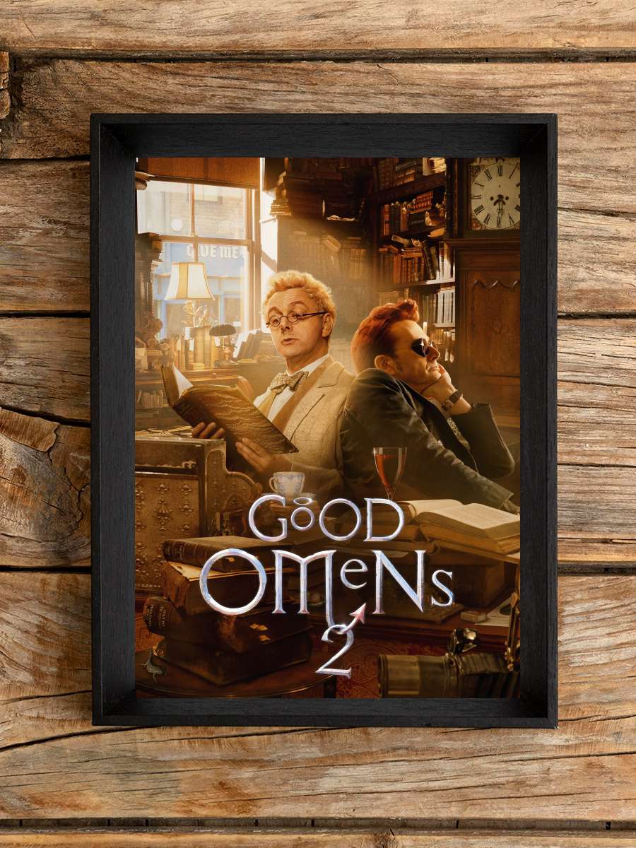 Good Omens Dizi Tablo Siyah Çerçeveli Dizi Poster Duvar Tablo