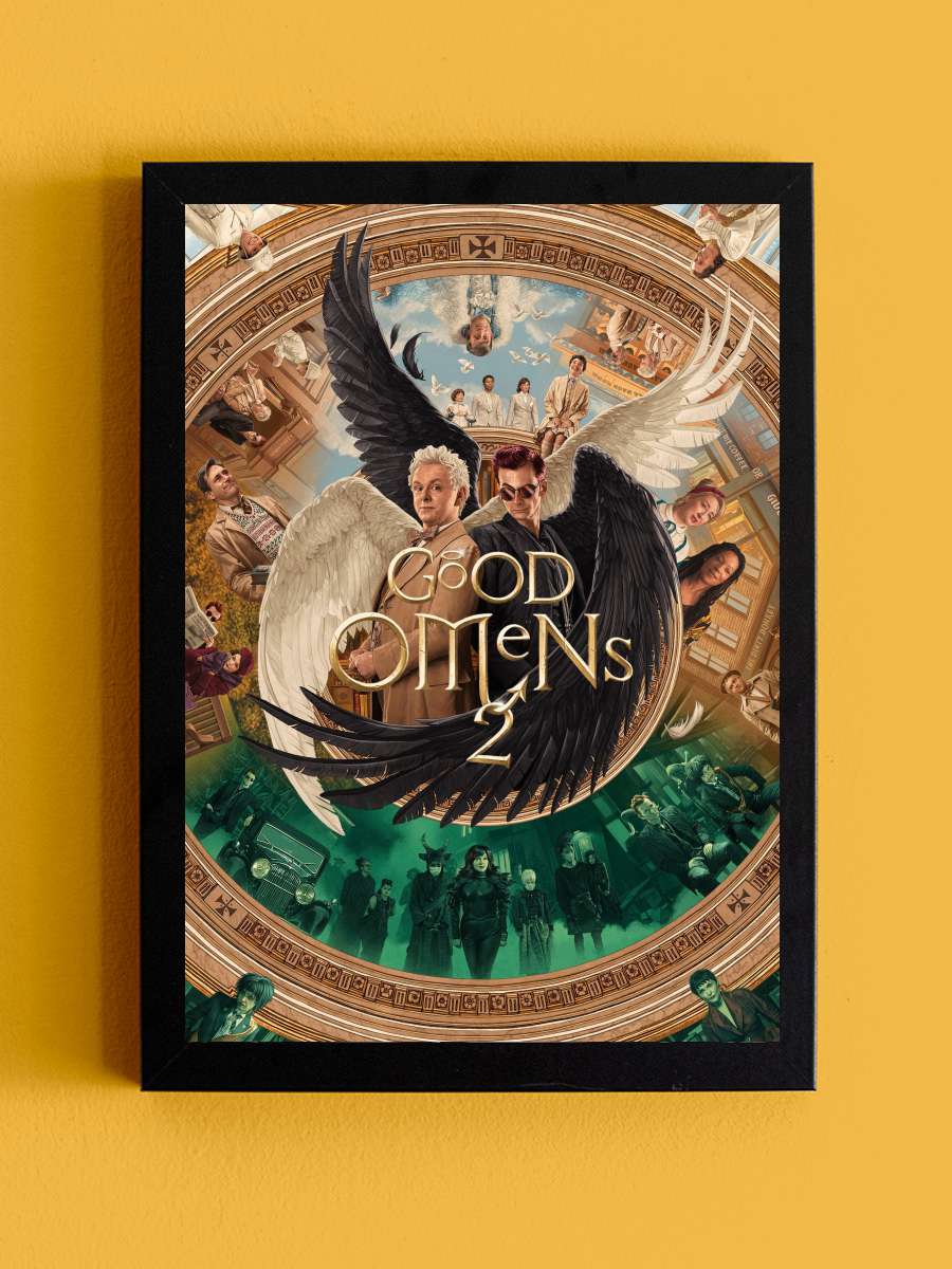 Good Omens Dizi Tablo Siyah Çerçeveli Dizi Poster Duvar Tablo