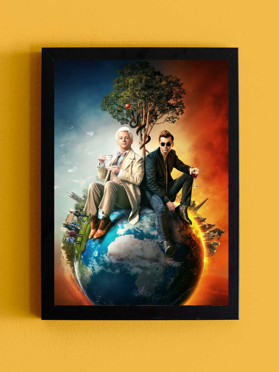 Good Omens Dizi Tablo Siyah Çerçeveli Dizi Poster Duvar Tablo