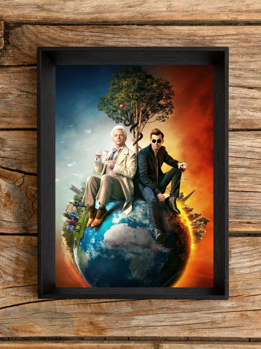 Good Omens Dizi Tablo Siyah Çerçeveli Dizi Poster Duvar Tablo