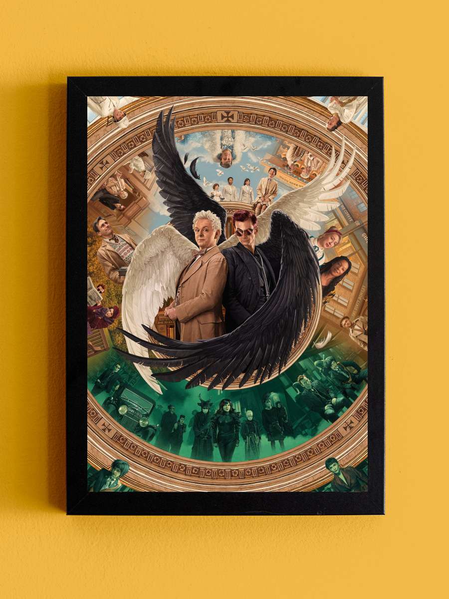 Good Omens Dizi Tablo Siyah Çerçeveli Dizi Poster Duvar Tablo