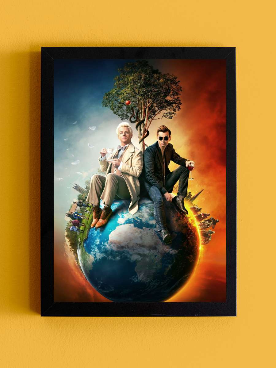 Good Omens Dizi Tablo Siyah Çerçeveli Dizi Poster Duvar Tablo