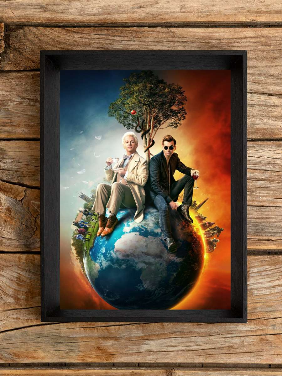 Good Omens Dizi Tablo Siyah Çerçeveli Dizi Poster Duvar Tablo