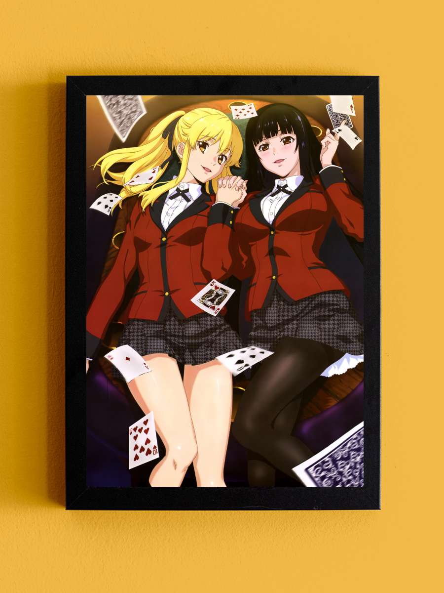 Kakegurui - 賭ケグルイ Dizi Tablo Siyah Çerçeveli Dizi Poster Duvar Tablo