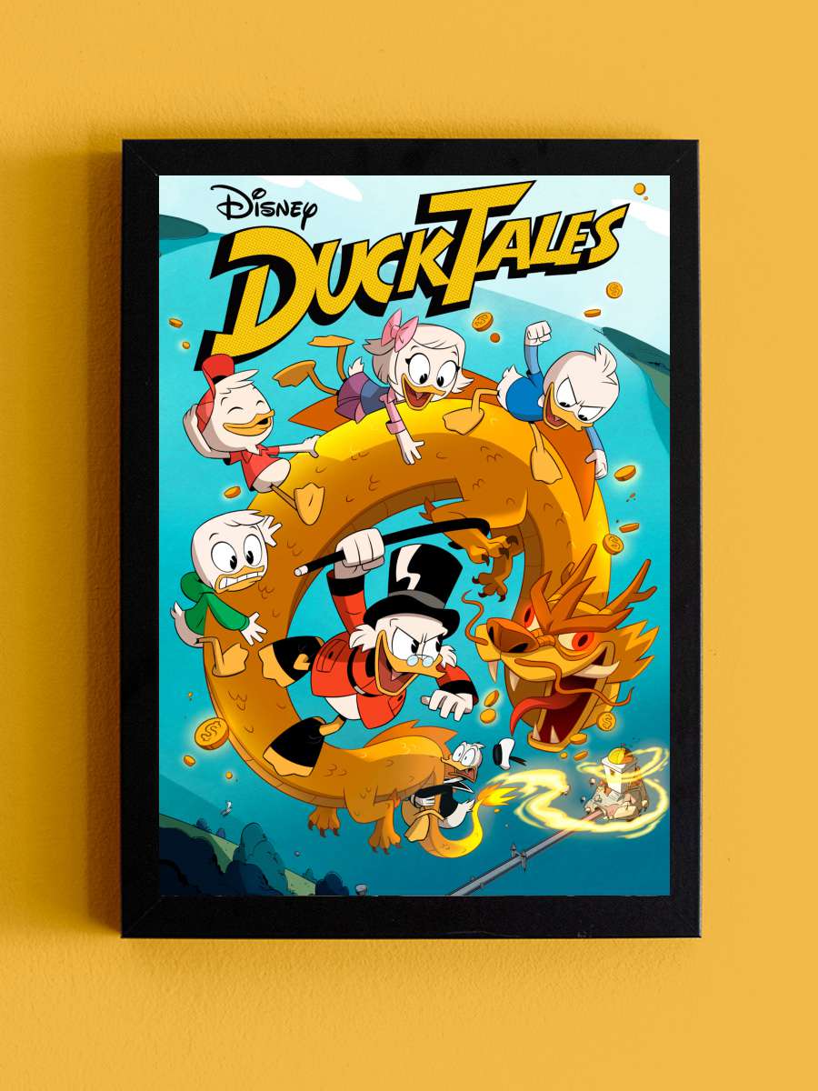 DuckTales Dizi Tablo Siyah Çerçeveli Dizi Poster Duvar Tablo