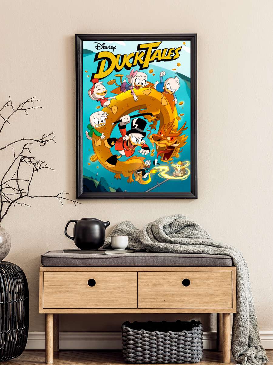 DuckTales Dizi Tablo Siyah Çerçeveli Dizi Poster Duvar Tablo