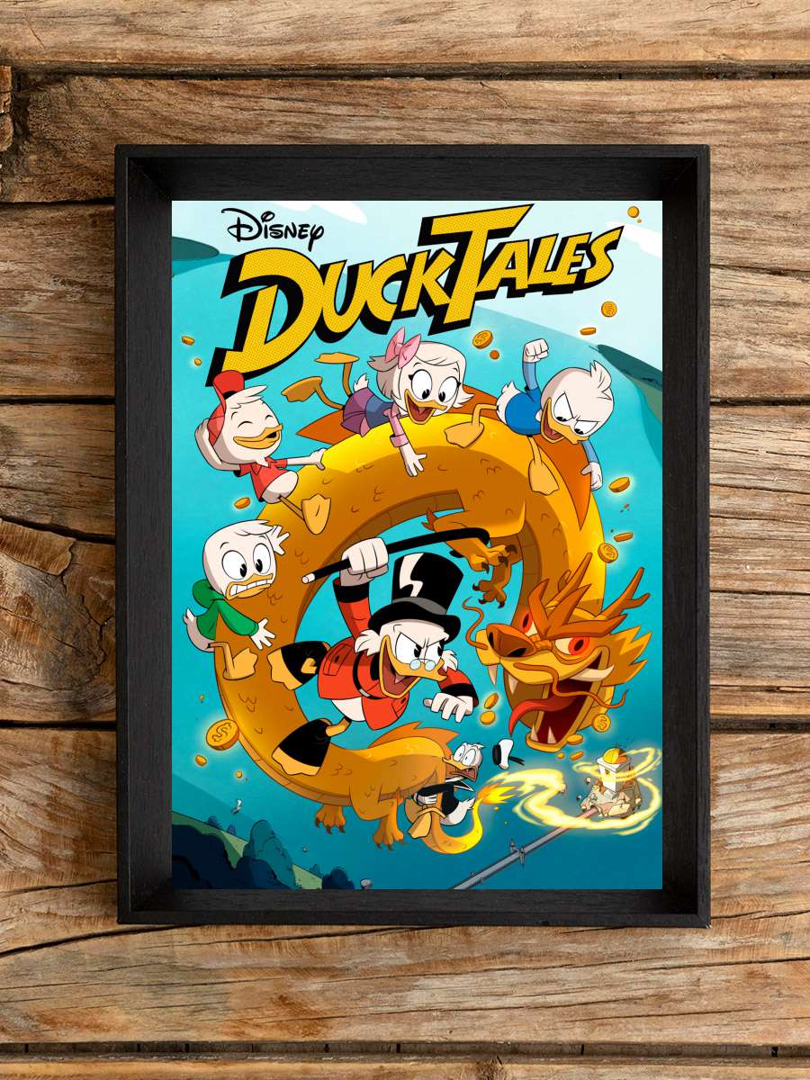 DuckTales Dizi Tablo Siyah Çerçeveli Dizi Poster Duvar Tablo