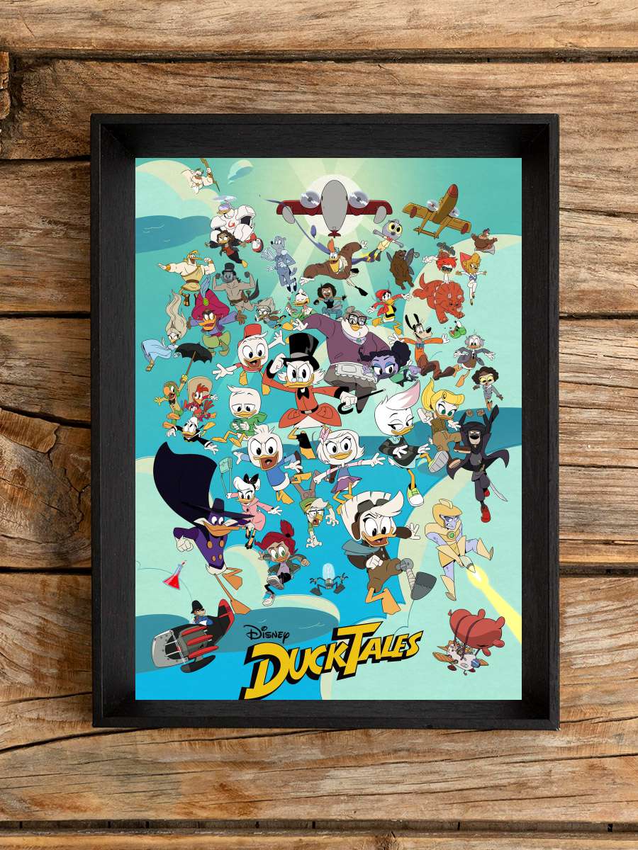 DuckTales Dizi Tablo Siyah Çerçeveli Dizi Poster Duvar Tablo