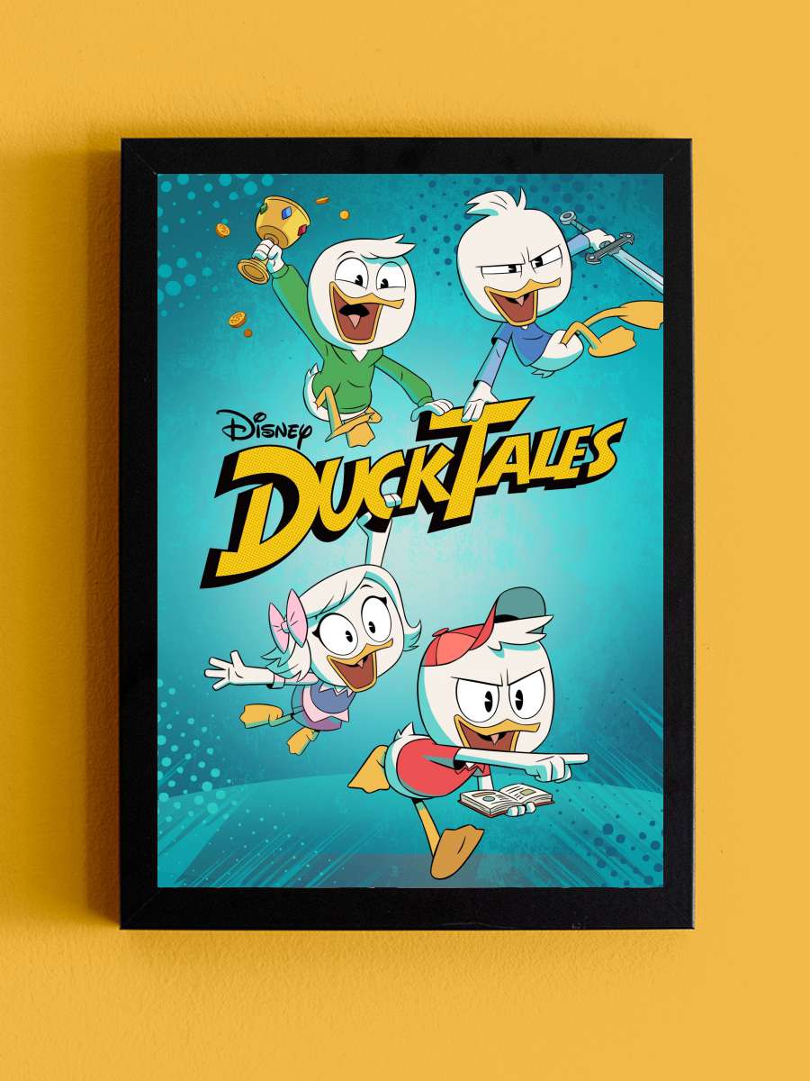 DuckTales Dizi Tablo Siyah Çerçeveli Dizi Poster Duvar Tablo