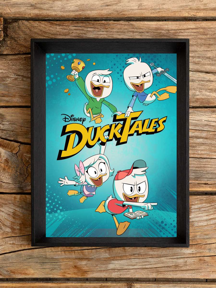 DuckTales Dizi Tablo Siyah Çerçeveli Dizi Poster Duvar Tablo