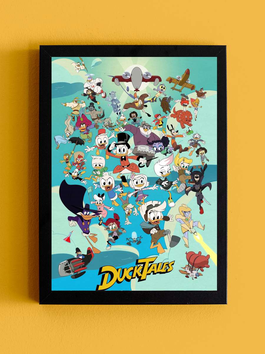 DuckTales Dizi Tablo Siyah Çerçeveli Dizi Poster Duvar Tablo