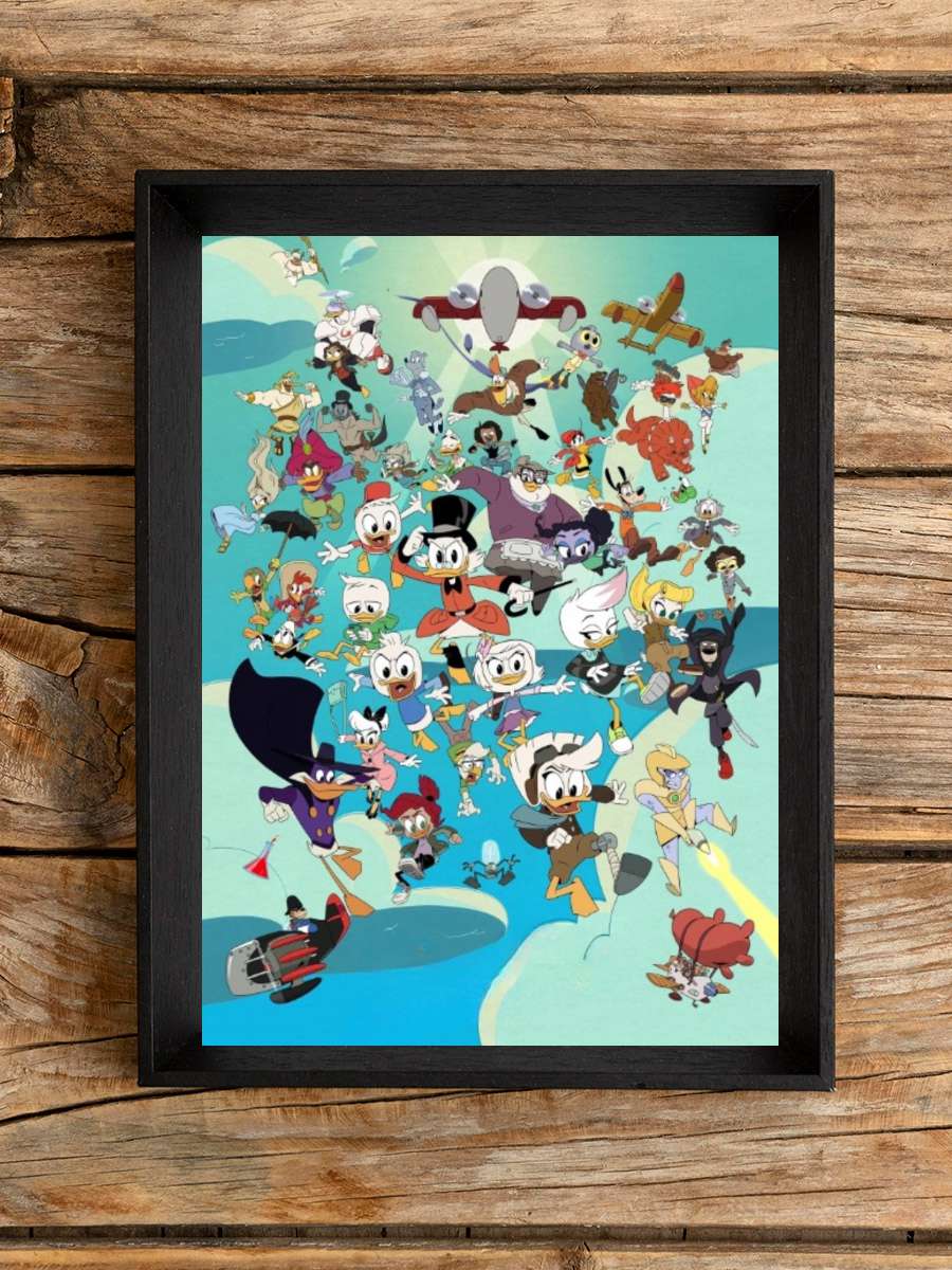 DuckTales Dizi Tablo Siyah Çerçeveli Dizi Poster Duvar Tablo