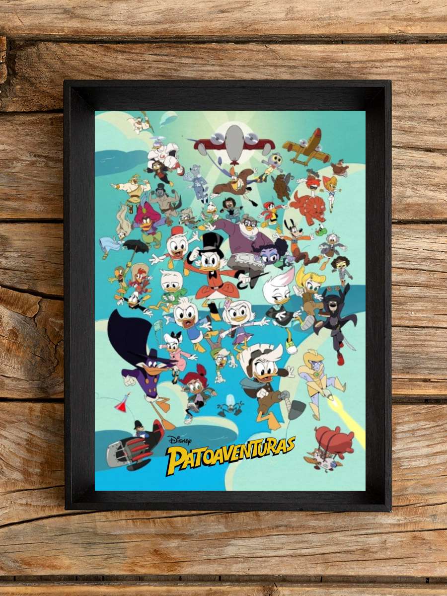 DuckTales Dizi Tablo Siyah Çerçeveli Dizi Poster Duvar Tablo