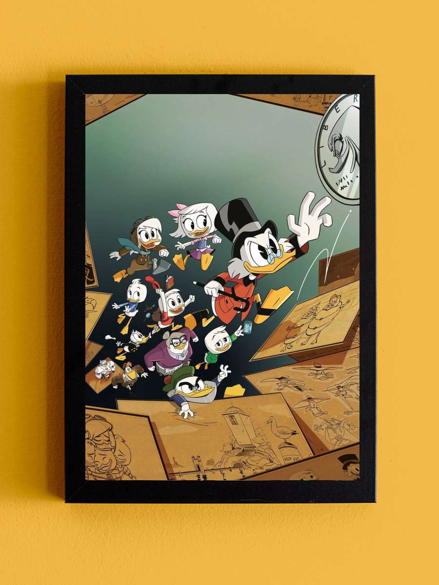 DuckTales Dizi Tablo Siyah Çerçeveli Dizi Poster Duvar Tablo