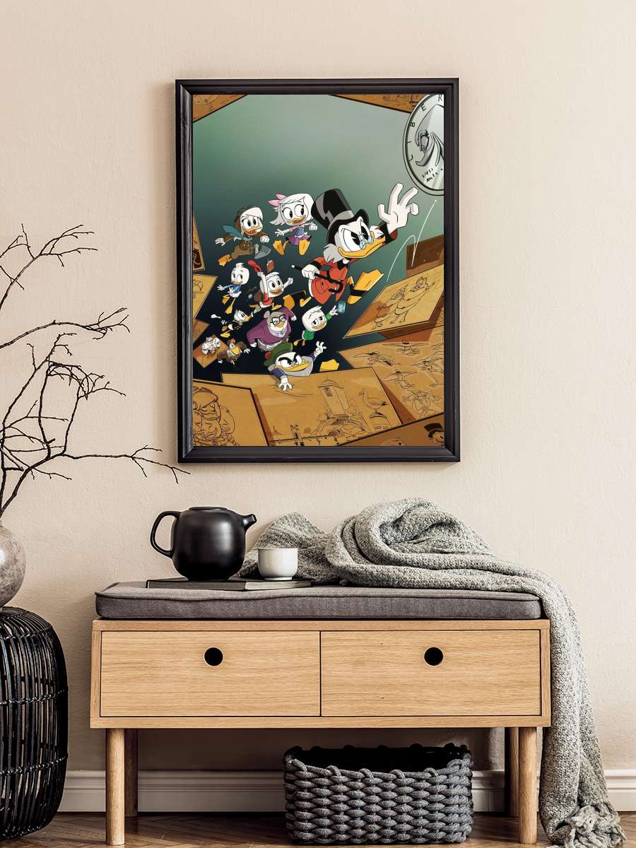 DuckTales Dizi Tablo Siyah Çerçeveli Dizi Poster Duvar Tablo