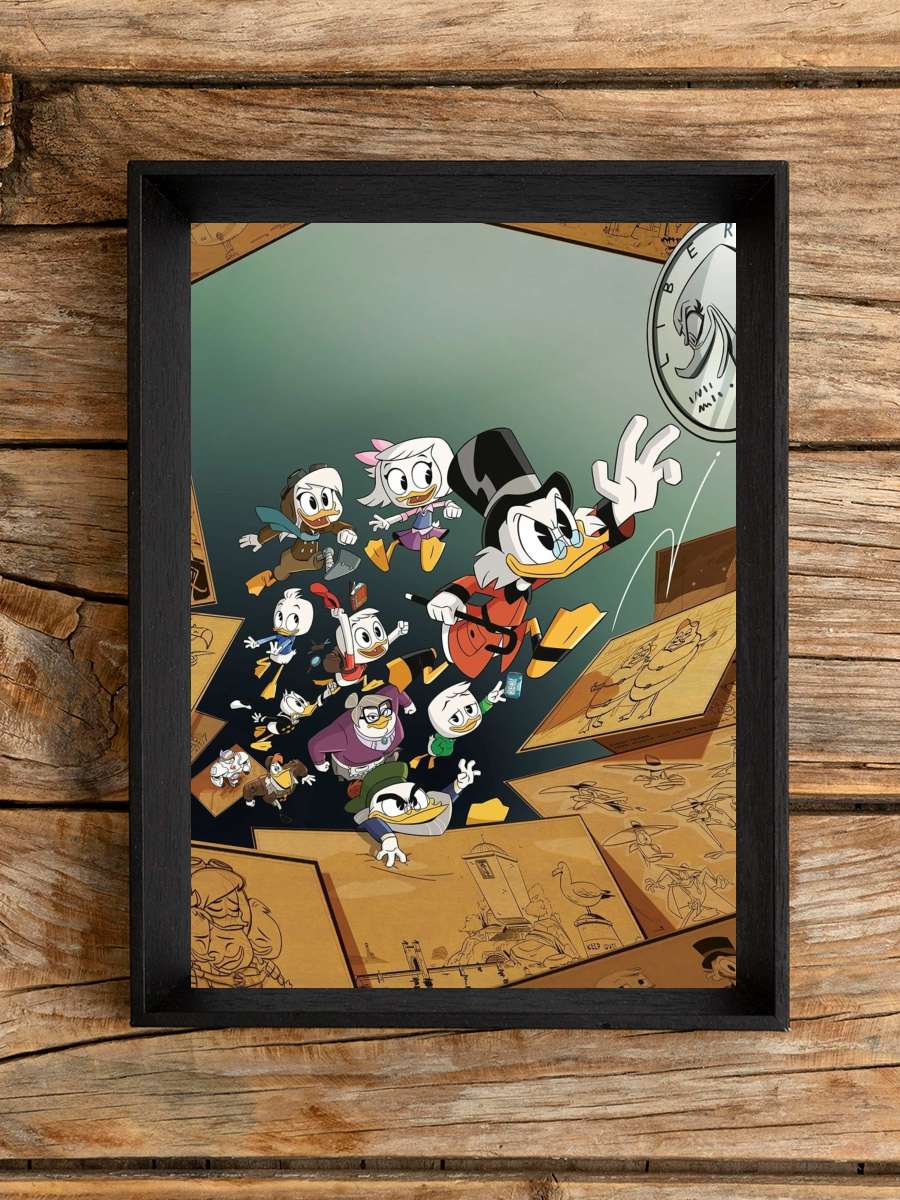 DuckTales Dizi Tablo Siyah Çerçeveli Dizi Poster Duvar Tablo