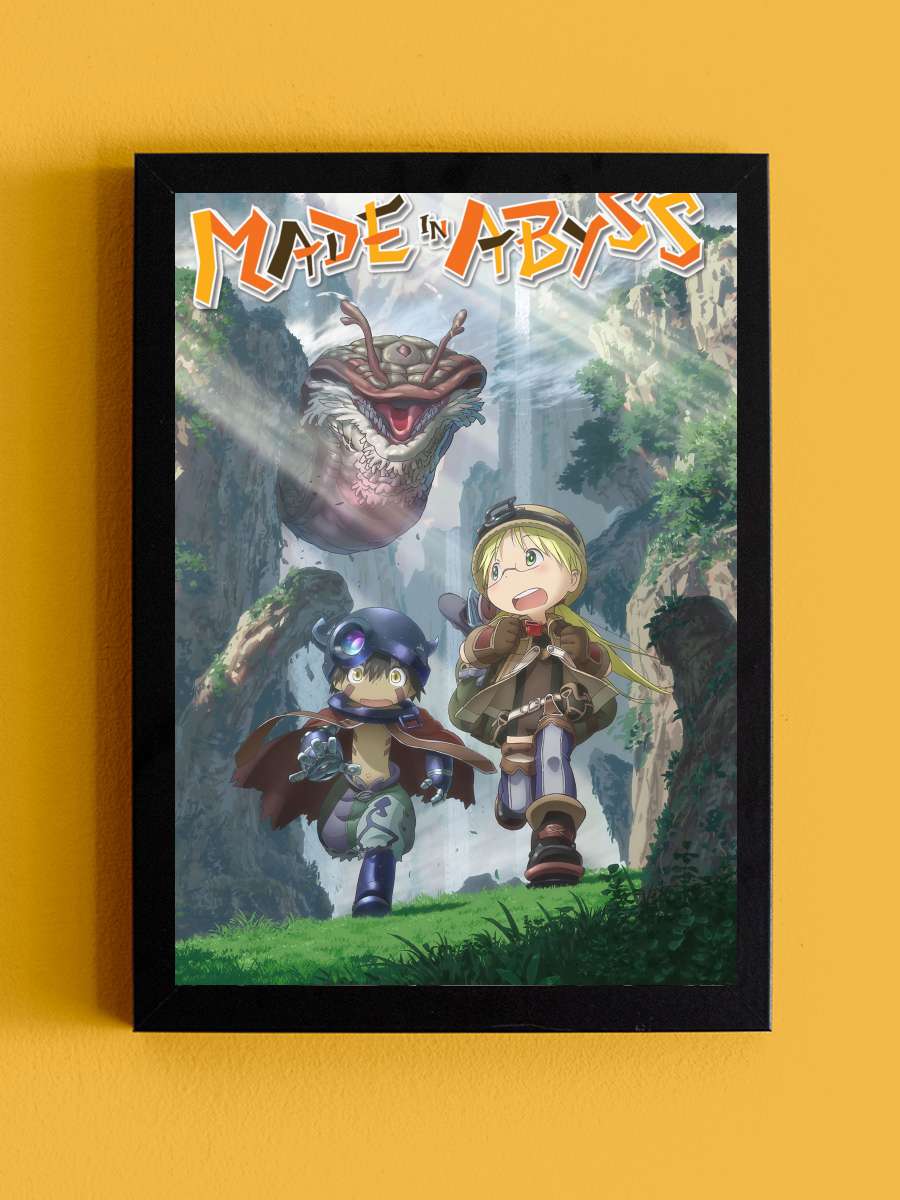 Made in Abyss - メイドインアビス Dizi Tablo Siyah Çerçeveli Dizi Poster Duvar Tablo