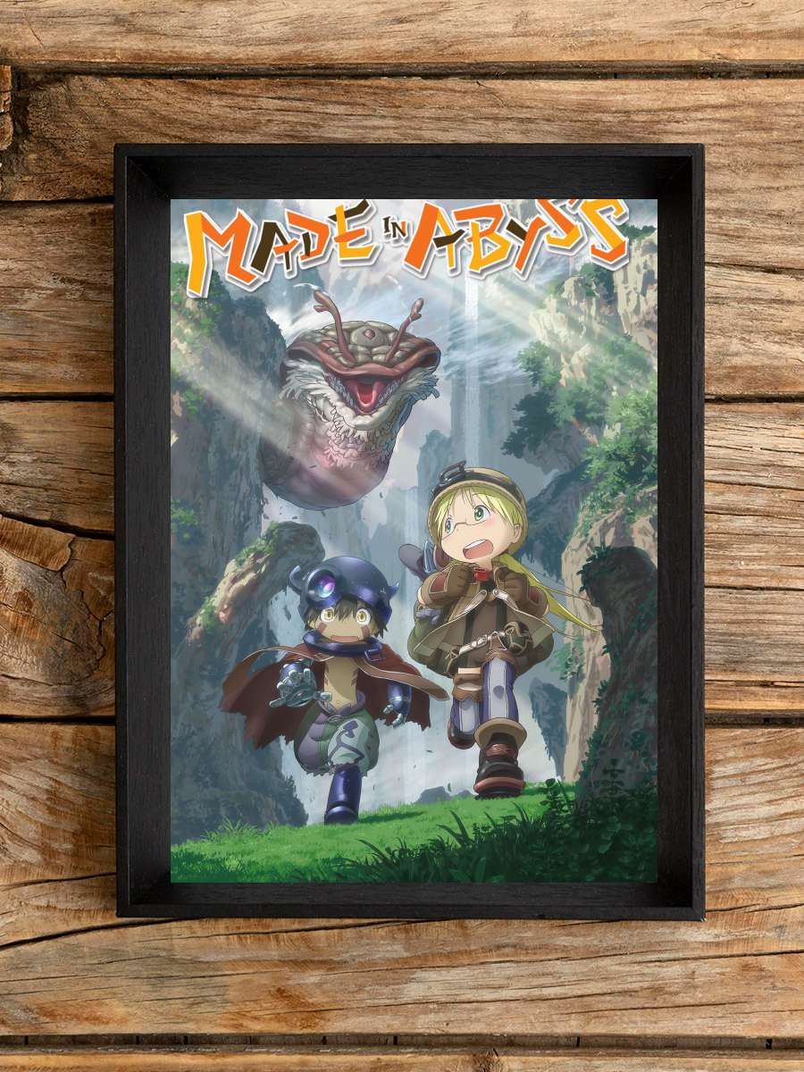 Made in Abyss - メイドインアビス Dizi Tablo Siyah Çerçeveli Dizi Poster Duvar Tablo