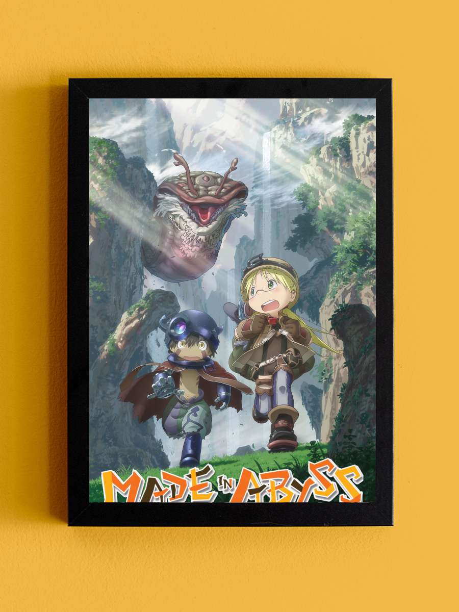 Made in Abyss - メイドインアビス Dizi Tablo Siyah Çerçeveli Dizi Poster Duvar Tablo